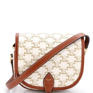 Celine Folco Bag Triomphe Coated Canvas #241829C16B